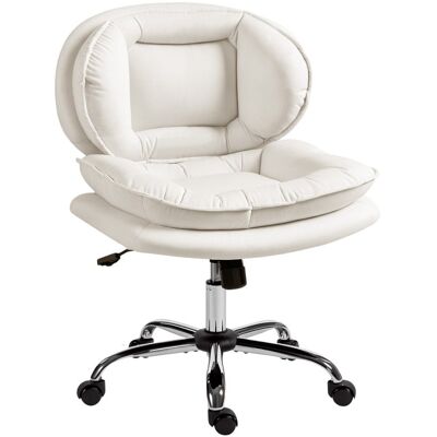 Homcom Silla De Oficina Con Piernas Cruzadas Asiento Ancho Gris Claro Homcom Silla De Oficina Con Piernas Cruzadas Asiento Ancho Gris Claro