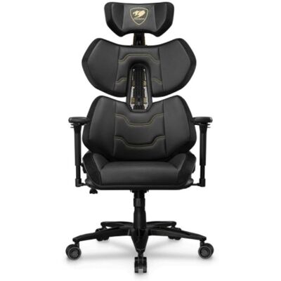 Silla gaming COUGAR Terminator Elite Gold 135 kg respaldo ajustable reposabrazos 4D acolchada negra y oro Silla gaming COUGAR Terminator Elite Gold 135 kg respaldo ajustable reposabrazos 4D acolchada negra y oro