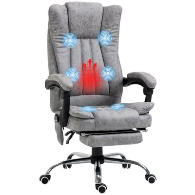 Vinsetto Silla De Masaje Reclinable Con 6 Puntos De Masaje Gris Vinsetto Silla De Masaje Reclinable Con 6 Puntos De Masaje Gris