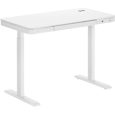 Escritorio Kimex motorizado 118 x 60 cm blanco con cajón y cargador inalámbrico Escritorio Kimex motorizado 118 x 60 cm blanco con cajón y cargador inalámbrico