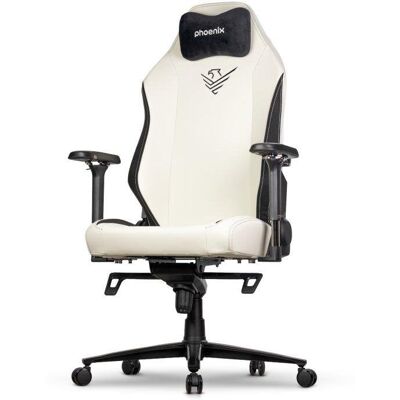 Silla Gaming Phoenix Monarch Remaster Cuero Napa Negra y Blanca Talla R Silla Gaming Phoenix Monarch Remaster Cuero Napa Negra y Blanca Talla R