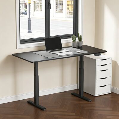 Kimex Escritorio Motorizado Sentado De Pie, 150 X 75 Cm, Tablero Negro Con Bordes Redondeados/base Negra Kimex Escritorio Motorizado Sentado De Pie, 150 X 75 Cm, Tablero Negro Con Bordes Redondeados/base Negra