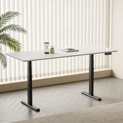 Kimex Escritorio Motorizado Sentado De Pie, 180 X 75 Cm, Tablero Blanco Con Bordes Redondeados/base Negra Kimex Escritorio Motorizado Sentado De Pie, 180 X 75 Cm, Tablero Blanco Con Bordes Redondeados/base Negra
