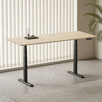 Kimex Escritorio Motorizado Sentado De Pie, 180 X 75 Cm, Tablero Madera Natural/base Negra Kimex Escritorio Motorizado Sentado De Pie, 180 X 75 Cm, Tablero Madera Natural/base Negra
