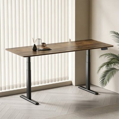 Kimex Escritorio Motorizado Sentado De Pie, 180 X 75 Cm, Tablero Marrón Rústico/base Negra Kimex Escritorio Motorizado Sentado De Pie, 180 X 75 Cm, Tablero Marrón Rústico/base Negra