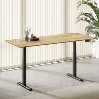 Kimex Escritorio Motorizado Sentado De Pie, 180 X 75 Cm, Tablero Madera Clara Rústica/base Negra Kimex Escritorio Motorizado Sentado De Pie, 180 X 75 Cm, Tablero Madera Clara Rústica/base Negra