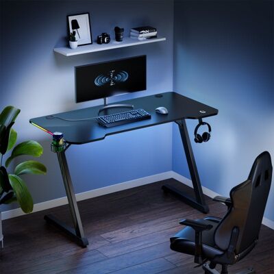 Kimex Escritorio Gaming Con Iluminación Rgb, Negro Kimex Escritorio Gaming Con Iluminación Rgb, Negro
