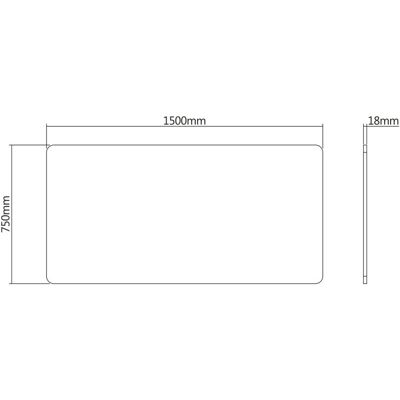 Kimex Tablero Para Escritorio Con Bordes Redondeados 150 X 75 Cm, Madera Clara Rústica Kimex Tablero Para Escritorio Con Bordes Redondeados 150 X 75 Cm, Madera Clara Rústica