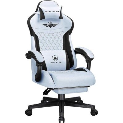 Silla Gaming GTPLAYER Ergonómica Soporte Lumbar Respaldo 159 kg Azul Silla Gaming GTPLAYER Ergonómica Soporte Lumbar Respaldo 159 kg Azul