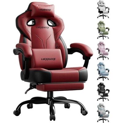 Silla Gaming Ergonómica GTPLAYER Reclinable 155° con Reposapiés - Roja Silla Gaming Ergonómica GTPLAYER Reclinable 155° con Reposapiés - Roja