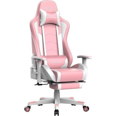 Silla Gaming GTPLAYER Ergonomic Bluetooth Reposapiés Rosa Silla Gaming GTPLAYER Ergonomic Bluetooth Reposapiés Rosa
