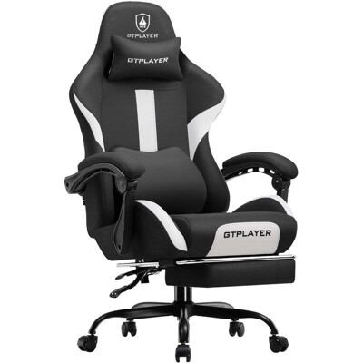 Silla Gaming GTPLAYER Ergonómica Tela Transpirable Blanco Silla Gaming GTPLAYER Ergonómica Tela Transpirable Blanco