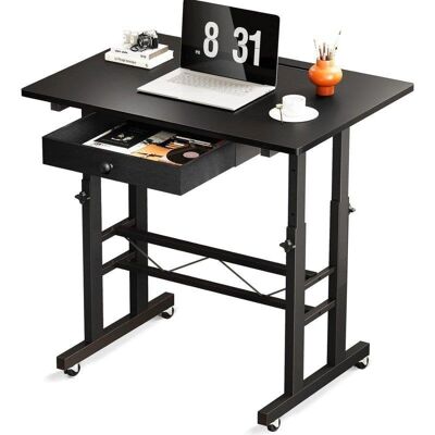 Mesa Gaming GTPLAYER Elevable 80x50 Cajones Ruedas Negro Mesa Gaming GTPLAYER Elevable 80x50 Cajones Ruedas Negro