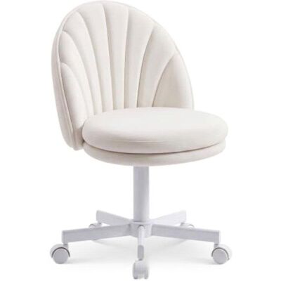 Silla de oficina GTPLAYER Home Office Chair blanca sin brazos altura ajustable Silla de oficina GTPLAYER Home Office Chair blanca sin brazos altura ajustable