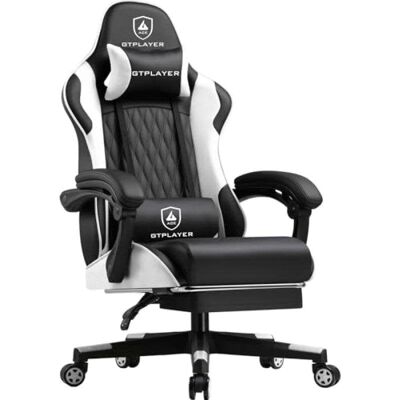Silla gaming GTPLAYER ergonómica con reposapiés y soporte lumbar 4D Silla gaming GTPLAYER ergonómica con reposapiés y soporte lumbar 4D