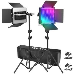 Kit de Iluminación LED Neewer 2×660 PRO II RGB 2×200cm Kit de Iluminación LED Neewer 2×660 PRO II RGB 2×200cm