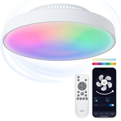 Ksix Mistral Luz de Techo con Ventilador Sin Aspas App Tuya LUZ RGB 6 Velocidades Ksix Mistral Luz de Techo con Ventilador Sin Aspas App Tuya LUZ RGB 6 Velocidades