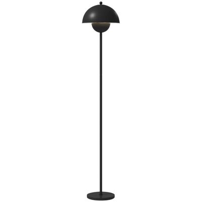 Homcom Lámpara De Pie Moderna Con Pantalla De Cuenco E Interruptor De Pie Negro Homcom Lámpara De Pie Moderna Con Pantalla De Cuenco E Interruptor De Pie Negro