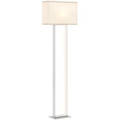 Homcom Lámpara De Pie Moderna 150 Cm Con Pantalla De Tela Luz Nocturna Blanco Homcom Lámpara De Pie Moderna 150 Cm Con Pantalla De Tela Luz Nocturna Blanco