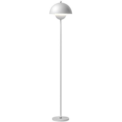 Homcom Lámpara De Pie Moderna Con Pantalla De Cuenco E Interruptor De Pie Plata Homcom Lámpara De Pie Moderna Con Pantalla De Cuenco E Interruptor De Pie Plata