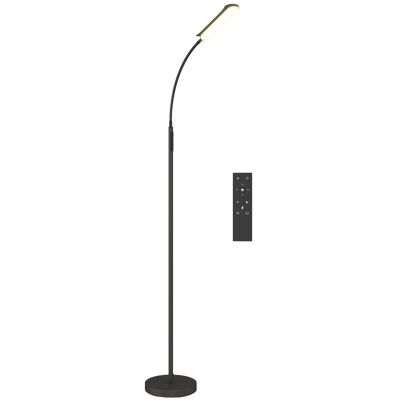 Homcom Lámpara De Pie Led Regulable Con Control Remoto Y Táctil Negro Homcom Lámpara De Pie Led Regulable Con Control Remoto Y Táctil Negro