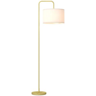 Homcom Lámpara De Pie 40 w Con Pantalla De Lino 64x38x163,5 Cm Blanco Y Dorado Homcom Lámpara De Pie 40 w Con Pantalla De Lino 64x38x163,5 Cm Blanco Y Dorado