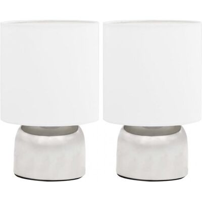 Set de 2 lámparas de mesa columna modernas con control táctil VidaXL Set de 2 lámparas de mesa columna modernas con control táctil VidaXL