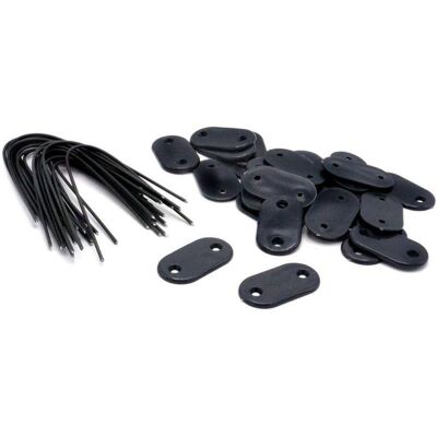 Conjunto Fijación Nature Negro Pantallas Privacidad 26 Piezas Tiras 14,5 cm Conjunto Fijación Nature Negro Pantallas Privacidad 26 Piezas Tiras 14,5 cm