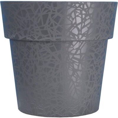 Maceta Riviera Terea Gris Ø58 cm Polipropileno Diseño Geométrico Maceta Riviera Terea Gris Ø58 cm Polipropileno Diseño Geométrico