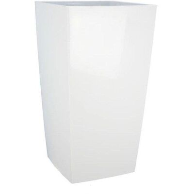Maceta Blanca Riviera - 38x38x69 cm - Plástico Maceta Blanca Riviera - 38x38x69 cm - Plástico