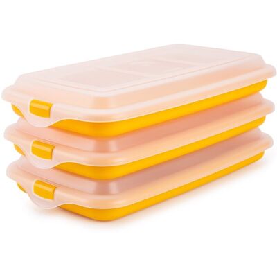 Ibili Deli New - Lote De 3 Recipientes Apilables Porta Embutidos Y Alimentos. Color Amarillo Ibili Deli New - Lote De 3 Recipientes Apilables Porta Embutidos Y Alimentos. Color Amarillo