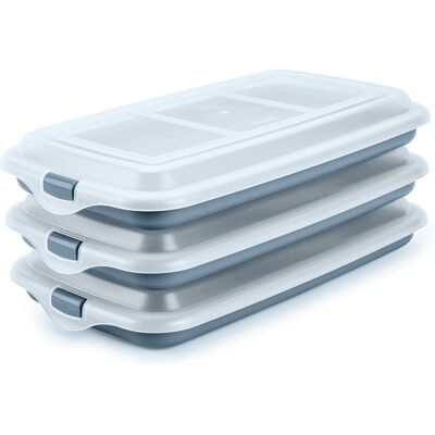 Ibili Deli New - Lote De 3 Recipientes Apilables Porta Embutidos Y Alimentos. Color Azul Ibili Deli New - Lote De 3 Recipientes Apilables Porta Embutidos Y Alimentos. Color Azul