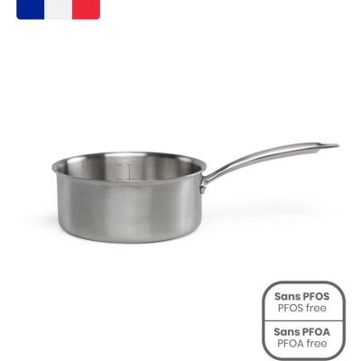 LIVOO Sartén de Acero Inoxidable 18cm - Triply, Para Todas Cocinas, Hecho en Francia LIVOO Sartén de Acero Inoxidable 18cm - Triply, Para Todas Cocinas, Hecho en Francia
