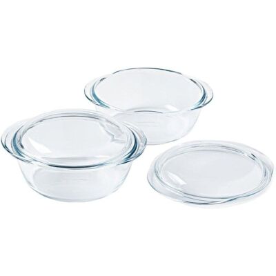 Set De 2 Cocottes Redondas De Vidrio Borosilicato Pyrex, 1,6 L Cada Una, Ø 27 Cm. Transparente, Resistentes A Arañazos Y Bpa-free. Apta Para Congelador, Horno, Microondas Y Lavavajillas Set De 2 Cocottes Redondas De Vidrio Borosilicato Pyrex, 1,6 L Cada Una, Ø 27 Cm. Transparente, Resistentes A Arañazos Y Bpa-free. Apta Para Congelador, Horno, Microondas Y Lavavajillas