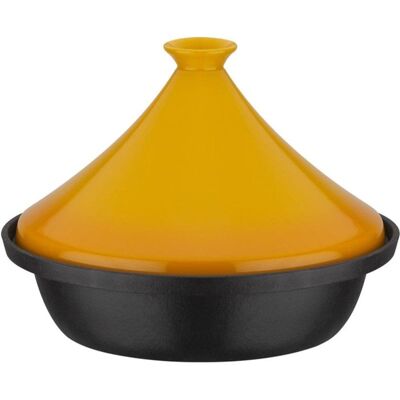 Gsw Tagine 30 Cm Base De Fundición De Acero Y Tapa De Cerámica, Compatible Con Inducción, Apto Para Horno, Color Negro Y Amarillo, Capacidad 2 L Gsw Tagine 30 Cm Base De Fundición De Acero Y Tapa De Cerámica, Compatible Con Inducción, Apto Para Horno, Color Negro Y Amarillo, Capacidad 2 L