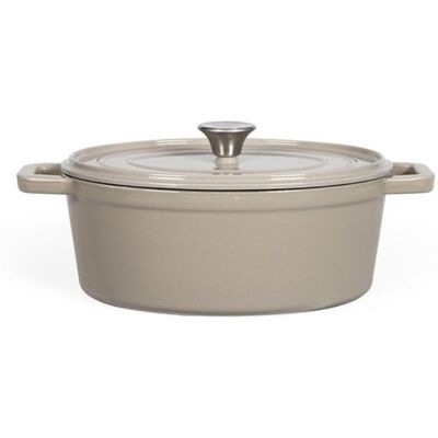 Livoo Mep129g Cacerola Ovalada De Hierro Fundido Esmaltado Beige 4,5 L, 29 X 22 Cm (interior), Apta Para Inducción Y Horno, Tapa Con Picots Autocalientes Livoo Mep129g Cacerola Ovalada De Hierro Fundido Esmaltado Beige 4,5 L, 29 X 22 Cm (interior), Apta Para Inducción Y Horno, Tapa Con Picots Autocalientes