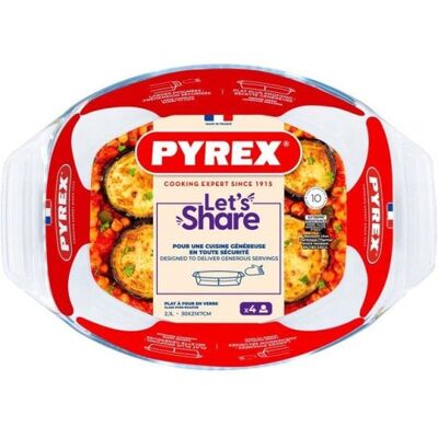 Pyrex Let's Share Set De 4 Fuentes De Vidrio Borosilicato Ovaladas Con Asas, 35 X 24 Cm, Aptas Para Horno Hasta 300 °c, Microondas Y Congelador Pyrex Let's Share Set De 4 Fuentes De Vidrio Borosilicato Ovaladas Con Asas, 35 X 24 Cm, Aptas Para Horno Hasta 300 °c, Microondas Y Congelador