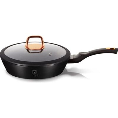 Berlinger Haus Sartén de Granito Negro Rosa 24cm con Tapa Berlinger Haus Sartén de Granito Negro Rosa 24cm con Tapa