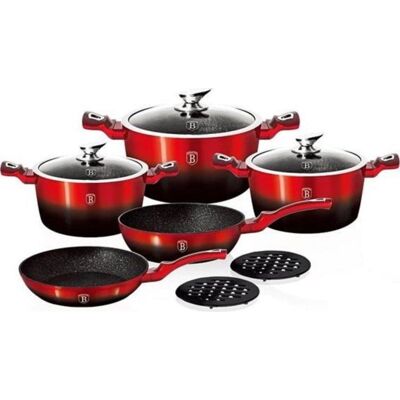 Juego de utensilios de cocina Metallic Line BerlingerHaus 10 piezas - Negro Burdeos Juego de utensilios de cocina Metallic Line BerlingerHaus 10 piezas - Negro Burdeos