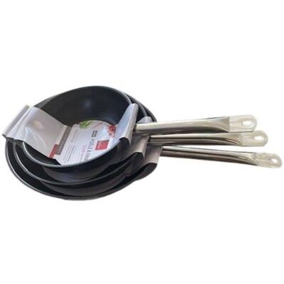 Sartenes de Acero Inoxidable Baumalu - 20/28 cm - Ollas Sartenes de Acero Inoxidable Baumalu - 20/28 cm - Ollas