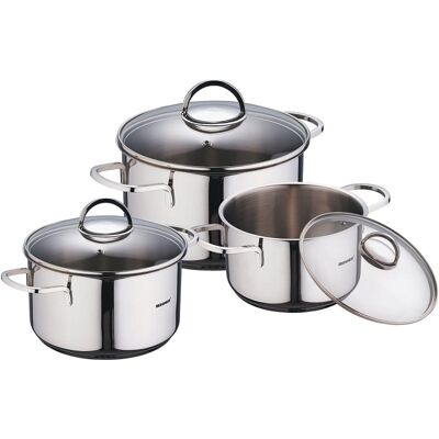 Bergner Classic Batería de Cocina 6 Piezas Acero Inoxidable Bergner Classic Batería de Cocina 6 Piezas Acero Inoxidable