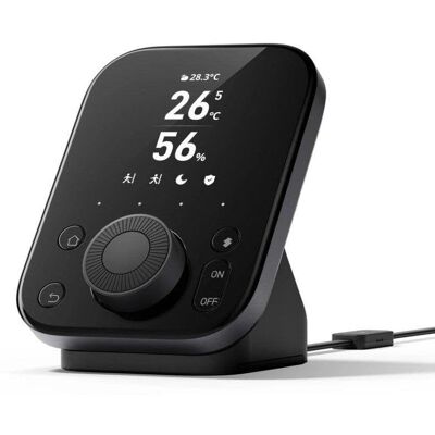 Transmisor Smart Home SwitchBot Hub 3 Wi-Fi IR Montado en Pared Pantalla Transmisor Smart Home SwitchBot Hub 3 Wi-Fi IR Montado en Pared Pantalla
