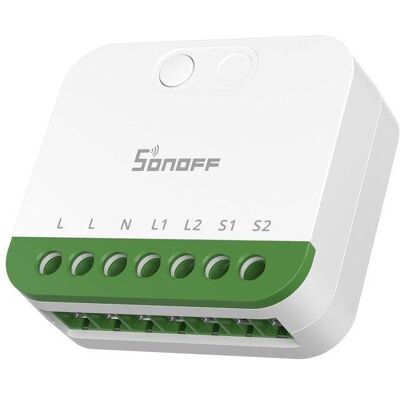 Interruptor inteligente Sonoff MINI-2GS WiFi Matter Doble Canal Compatible Apple Home Alexa Google Interruptor inteligente Sonoff MINI-2GS WiFi Matter Doble Canal Compatible Apple Home Alexa Google