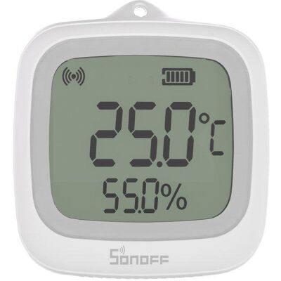 Sensor de Temperatura y Humedad Sonoff Zigbee Pantalla LCD 2.2" IP65 Alta Precisión Sensor de Temperatura y Humedad Sonoff Zigbee Pantalla LCD 2.2" IP65 Alta Precisión