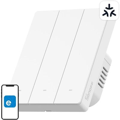 Interruptor inteligente Sonoff M5-3C-80W WiFi Matter compatible Alexa Google Home Interruptor inteligente Sonoff M5-3C-80W WiFi Matter compatible Alexa Google Home
