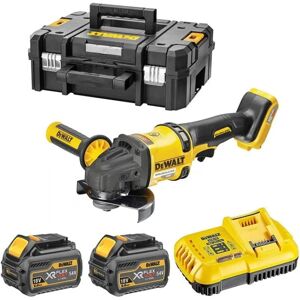 DeWalt DCG418T2-QW Flexvolt Mini Amoladora 125mm XR con 2 Baterías 54V/18V y Maletín