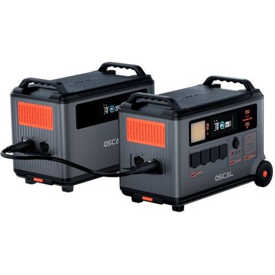 OSCAL PowerMax 6000 Central Eléctrica Portátil de 6000W y 3600Wh + 1 Paquete de Batería BP3600 OSCAL PowerMax 6000 Central Eléctrica Portátil de 6000W y 3600Wh + 1 Paquete de Batería BP3600
