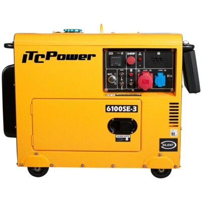 Generador eléctrico diésel Itcpower NT-6100SE-3 trifásico con ATS y AVR Generador eléctrico diésel Itcpower NT-6100SE-3 trifásico con ATS y AVR