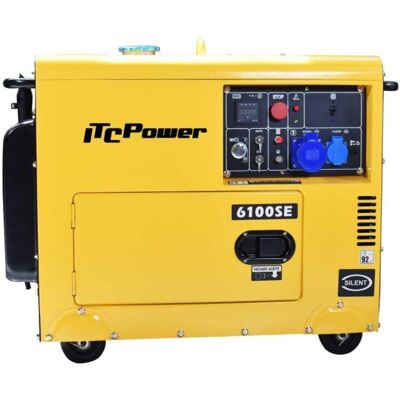 kompak Generador diésel ITCPOWER NT-6100SE monofásico 5,3 kW arranque fácil AVR kompak Generador diésel ITCPOWER NT-6100SE monofásico 5,3 kW arranque fácil AVR