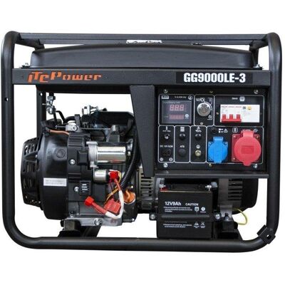 Generador gasolina ITCPower GG9000LE-3 trifásico compacto chasis 32 mm AVR Generador gasolina ITCPower GG9000LE-3 trifásico compacto chasis 32 mm AVR